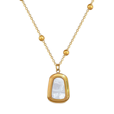 Minimalist Marble Pendant Necklace Bloome