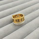 Roman Radiance Stacking Ring – Gold Plated Stainless Steel