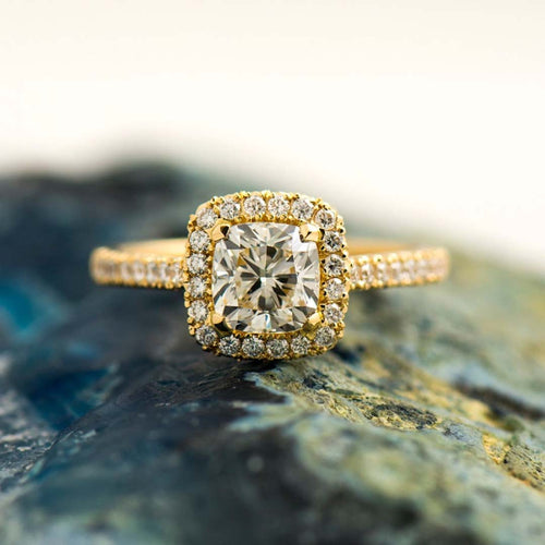 Gold-Plated Diamond Adjustable Ring