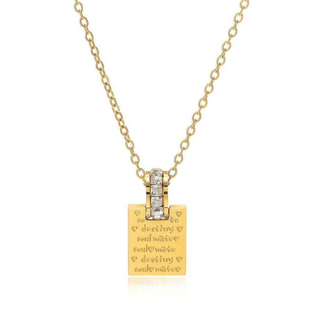 Soul plate necklace chain with pendant