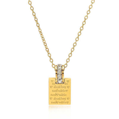 Soul plate necklace chain with pendant